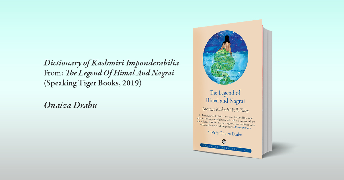 Dictionary of Kashmiri Imponderabilia — by Onaiza Drabu